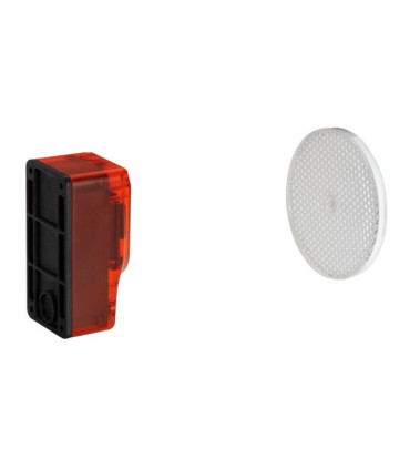 Sensor fotoeléctrico réflex 24 V CA/CC,  12 m, 4 hilos