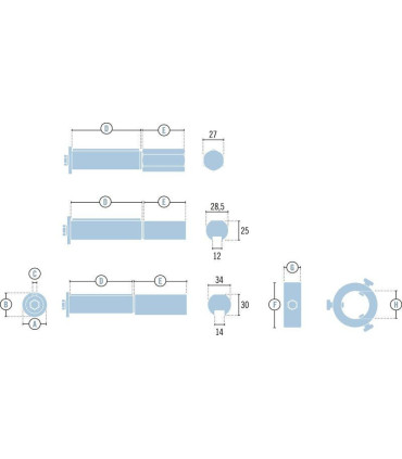 Eje insertable Hörmann WA-SZ VZ/40 25,4 mm/VZ con casquillo 40 mm