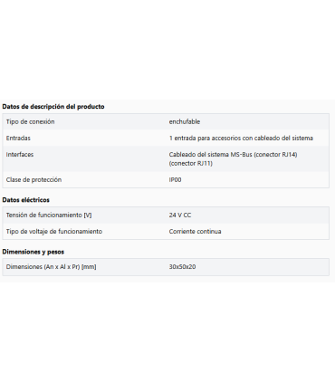 Placa de expansión EP 141 para pulsadores con cableado de sistema