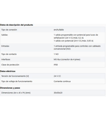 Placa de expansión EP 161 para luces de señalización LED de 24 V CC, máx. 0,2 A