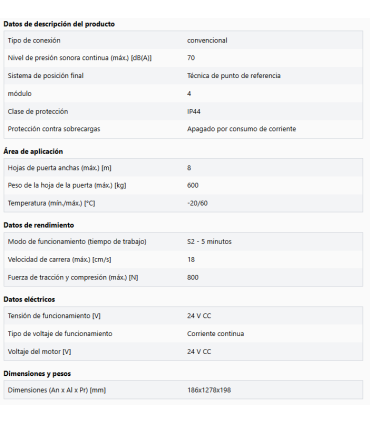 Comfort 861 - Juego de motores de columna para puertas correderas