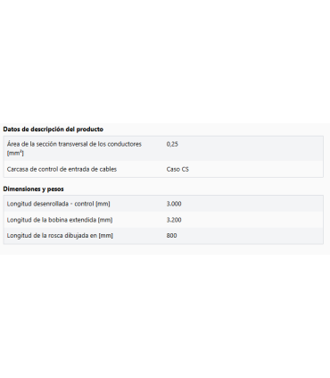 Cable en espiral de 5x0,25 mm2 - 3.000 mm