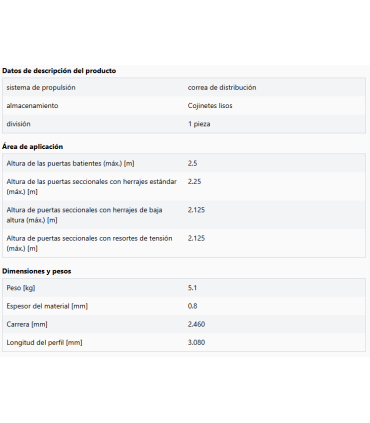 Carril de accionamiento SZ 11, 1 pieza