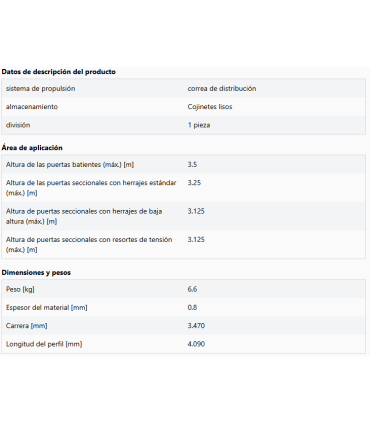 Carril de accionamiento SZ 13, 1 pieza