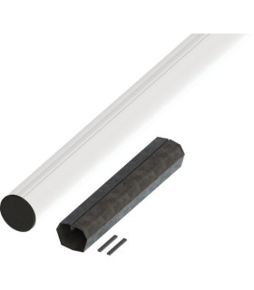 Brazo redondo de aluminio ASTL6J de 2 piezas, ø 90 mm, 2x 3 m