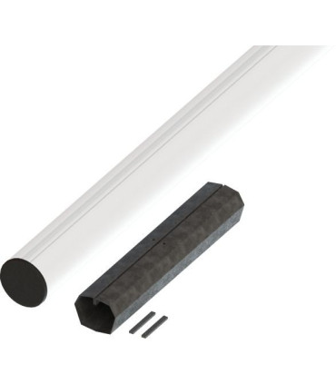 Brazo redondo de aluminio ASTL6J de 2 piezas, ø 90 mm, 2x 3 m