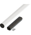 Brazo redondo de aluminio ASTL4J de 2 piezas, ø 60 mm, 2x 2 m