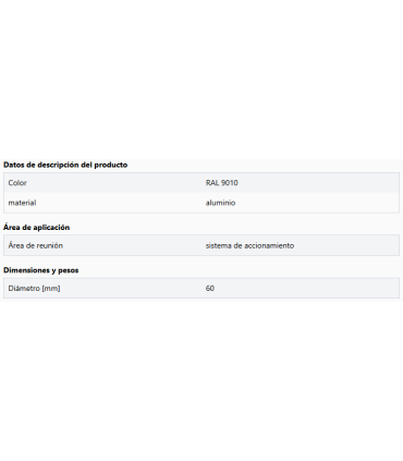 Brazo redondo de aluminio ASTL4J de 2 piezas, ø 60 mm, 2x 2 m