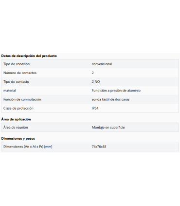 MSC-APZ 1-2T/1 Interruptor de llave para montaje en superficie