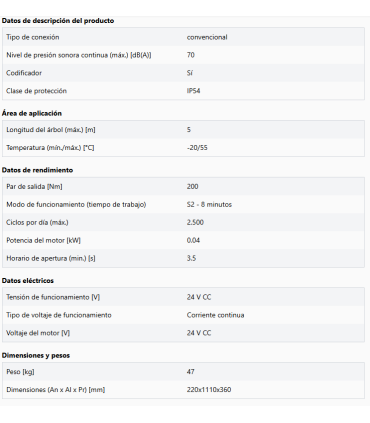 Parc PA4 Brazos de barrera de hasta 5 m