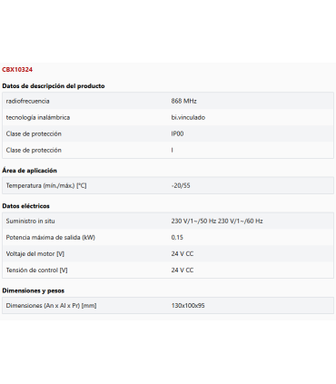 Parc PA4 Brazos de barrera de hasta 5 m