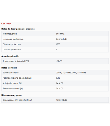 Parc PA68 Brazos de barrera de hasta 8 m