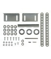 Kit de montaje AKT-AS 25.4 con soporte y eje corto de 25,4 mm para transmisiones por cadena