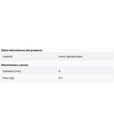 Cadena de carrete, rollo de 100 m.