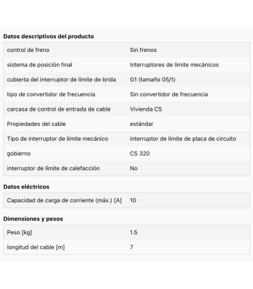 Cable G1-CS-MS_P-CS320-10A-7.0