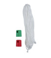 Cuerda de desenganche de 6 m con campana de cuerda roja y verde