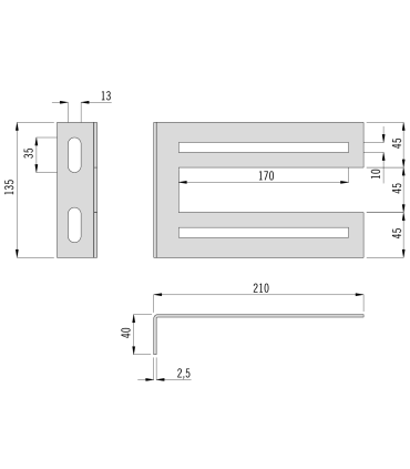 Soporte de par motor en forma de L