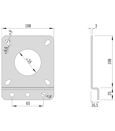 Soporte de par motor en forma de S