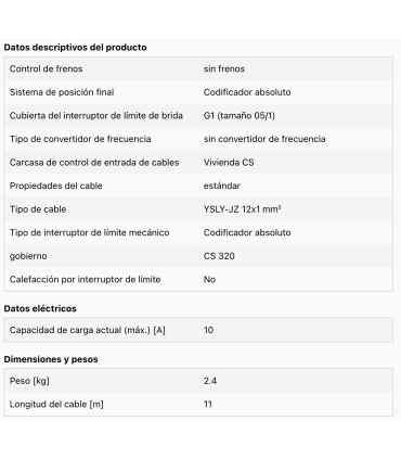 Cable G1-CS-AWG-CS320-10A-11.0