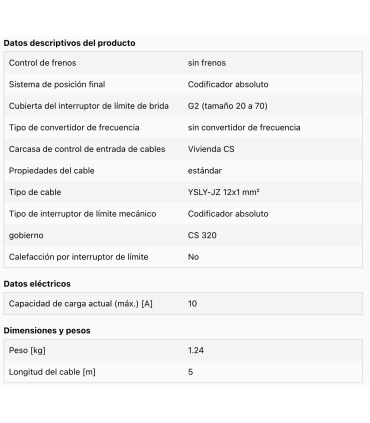 Cable G2-CS-AWG-CS320-10A-5.0