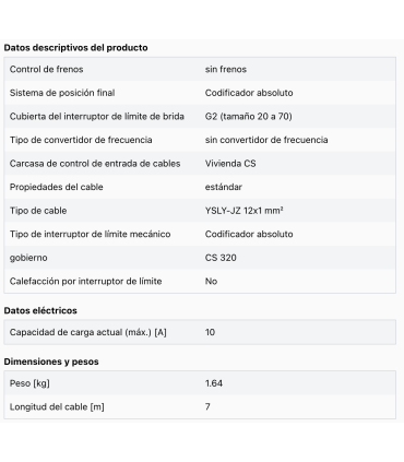 Cable G2-CS-AWG-CS320-10A-7.0